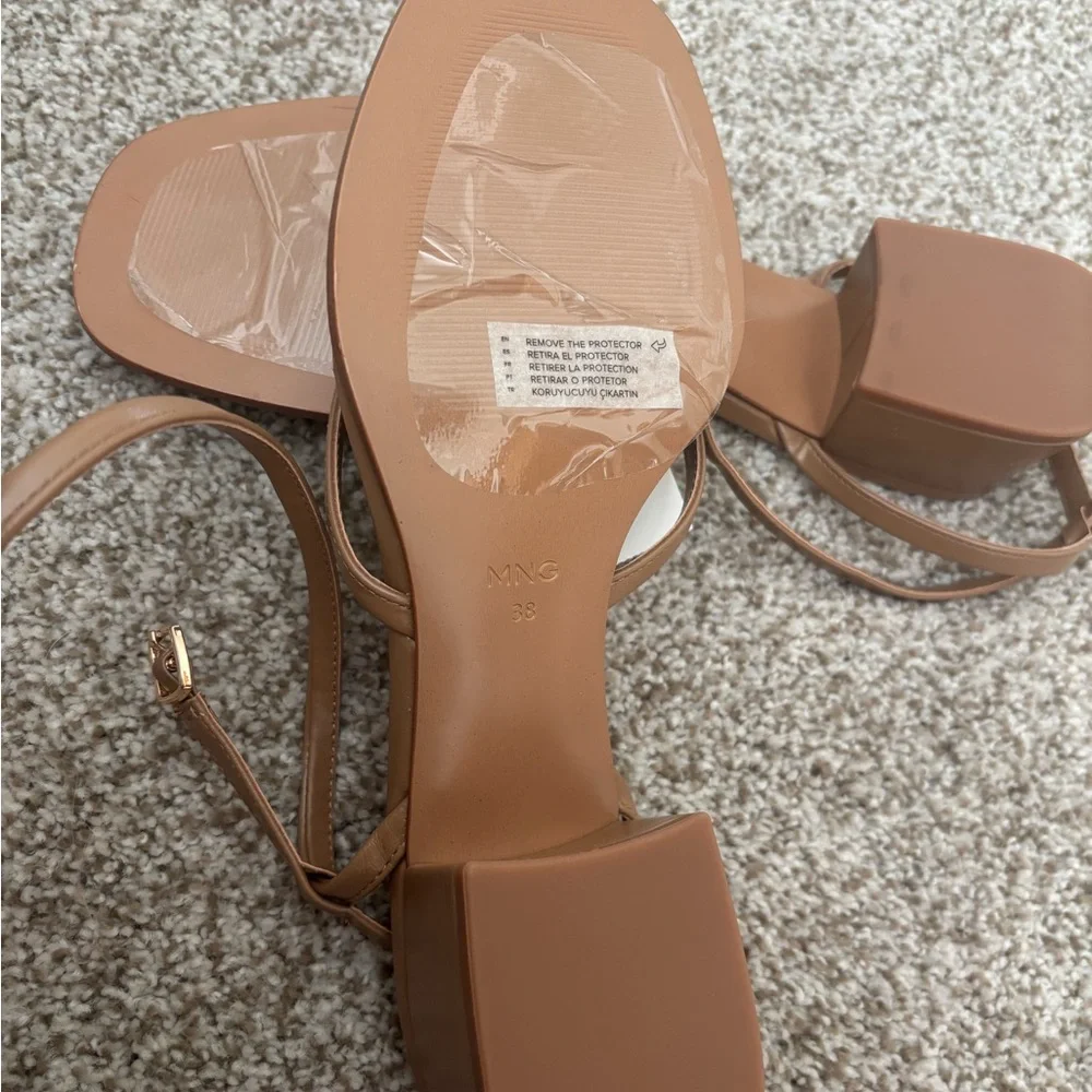 Mango Tan Minimalist Sandals - Picture 4 of 6
